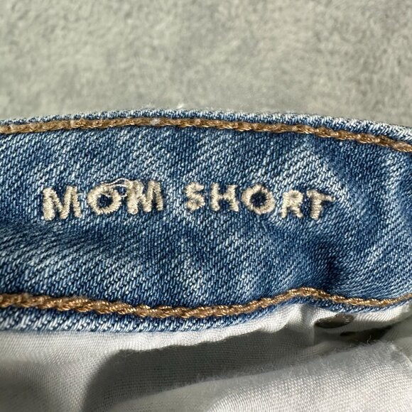 American Eagle Cut-Off Jean Shorts Embroidered Floral Women's 00 Denim Stretch - Picture 5 of 13